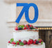 70th Birthday Cake Topper - Glitter Card Dark Blue