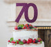 70th Birthday Cake Topper Glitter Card Dark Purple