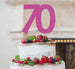 70th Birthday Cake Topper Glitter Card Hot Pink