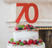 70th Birthday Cake Topper Glitter Card Red