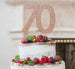 70th Birthday Cake Topper Glitter Card Rose Gold