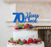 70 Years Loved Cake Topper 70th Birthday Glitter Card Dark Blue