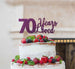 70 Years Loved Cake Topper 70th Birthday Glitter Card Dark Purple