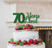 70 Years Loved Cake Topper 70th Birthday Glitter Card Green