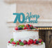 70 Years Loved Cake Topper 70th Birthday Glitter Card Light Blue