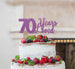70 Years Loved Cake Topper 70th Birthday Glitter Card Light Purple