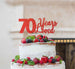 70 Years Loved Cake Topper 70th Birthday Glitter Card Red