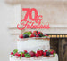 70 & Fabulous Cake Topper 70th Birthday Glitter Card Light Pink