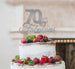 70 & Fabulous Cake Topper 70th Birthday Glitter Card Silver