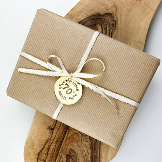 70th Platinum Jubilee Cookie Box Tags Pack of 4 - Premium 3mm Acrylic