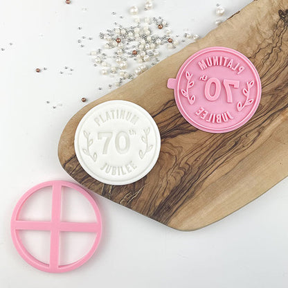 70th Platinum Jubilee Cookie Cutter and Stamp