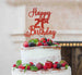 Happy 21st Birthday Pretty Cake Topper Glitter Card Red