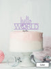 Hello World Baby Shower Cake Topper Premium 3mm Acrylic Lilac