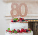80th Birthday Cake Topper Glitter Card Rose Gold