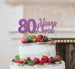 80 Years Loved Cake Topper 80th Birthday Glitter Card Light Purple