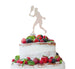 Tennis Female Cake Topper Glitter Card White