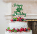 Happy 16th Birthday Pretty Cake Topper Glitter Card Green