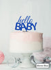 Hello BABY Baby Shower Cake Topper Premium 3mm Acrylic Mirror Blue