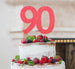 90th Birthday Cake Topper Glitter Card Light Pink