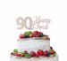 90 Years Loved Cake Topper 90th Birthday Glitter Card White