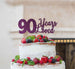 90 Years Loved Cake Topper 90th Birthday Glitter Card Dark Purple