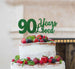 90 Years Loved Cake Topper 90th Birthday Glitter Card Green