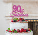 90 & Fabulous Cake Topper 90th Birthday Glitter Card Hot Pink