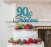 90 & Fabulous Cake Topper 90th Birthday Glitter Card Light Blue
