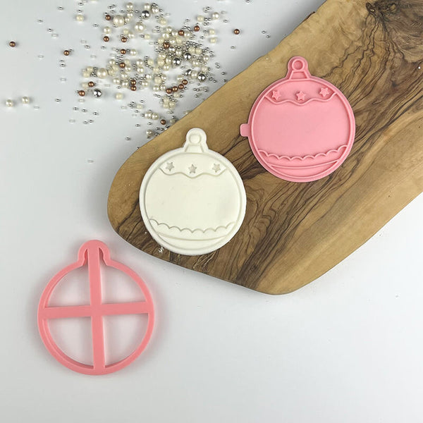 AlphaBakes Christmas Bauble Cookie Cutter and Stamp