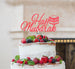 Hajj Mubarak Pretty Cake Topper Glitter Card Light Pink