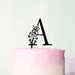 Wedding Floral Initial Letter A Style Cake Topper
