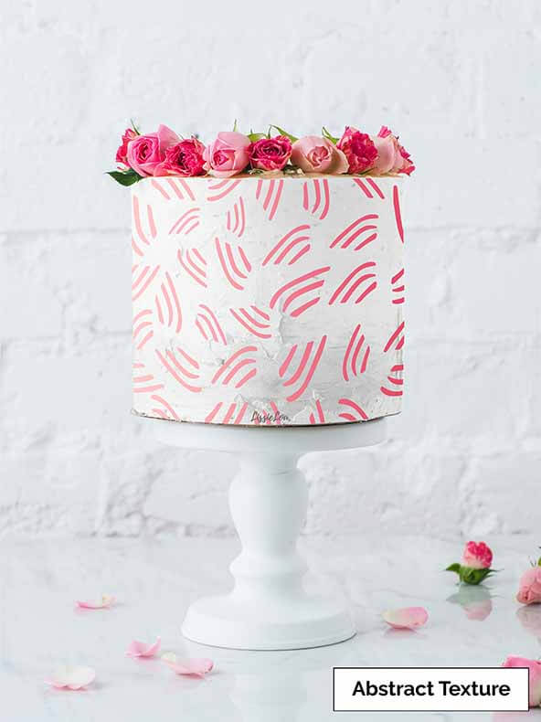 Abstract Texture Cake Stencil - Full Size Design