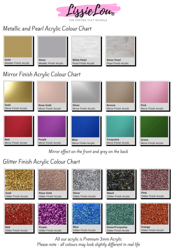 Acrylic Colour Charts