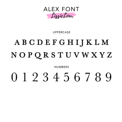 Alex Font Custom Cake Topper or Cake Motif Premium 3mm Acrylic or Birch Wood