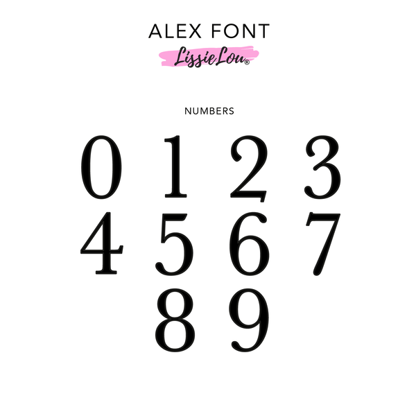 Alex Font Numbers Cake Topper or Cake Motif Premium 3mm Acrylic or Birch Wood