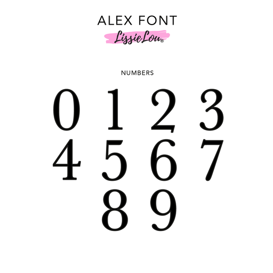 Alex Font Numbers Double Layer Cake Topper or Cake Motif Premium 3mm Acrylic or Birch Wood