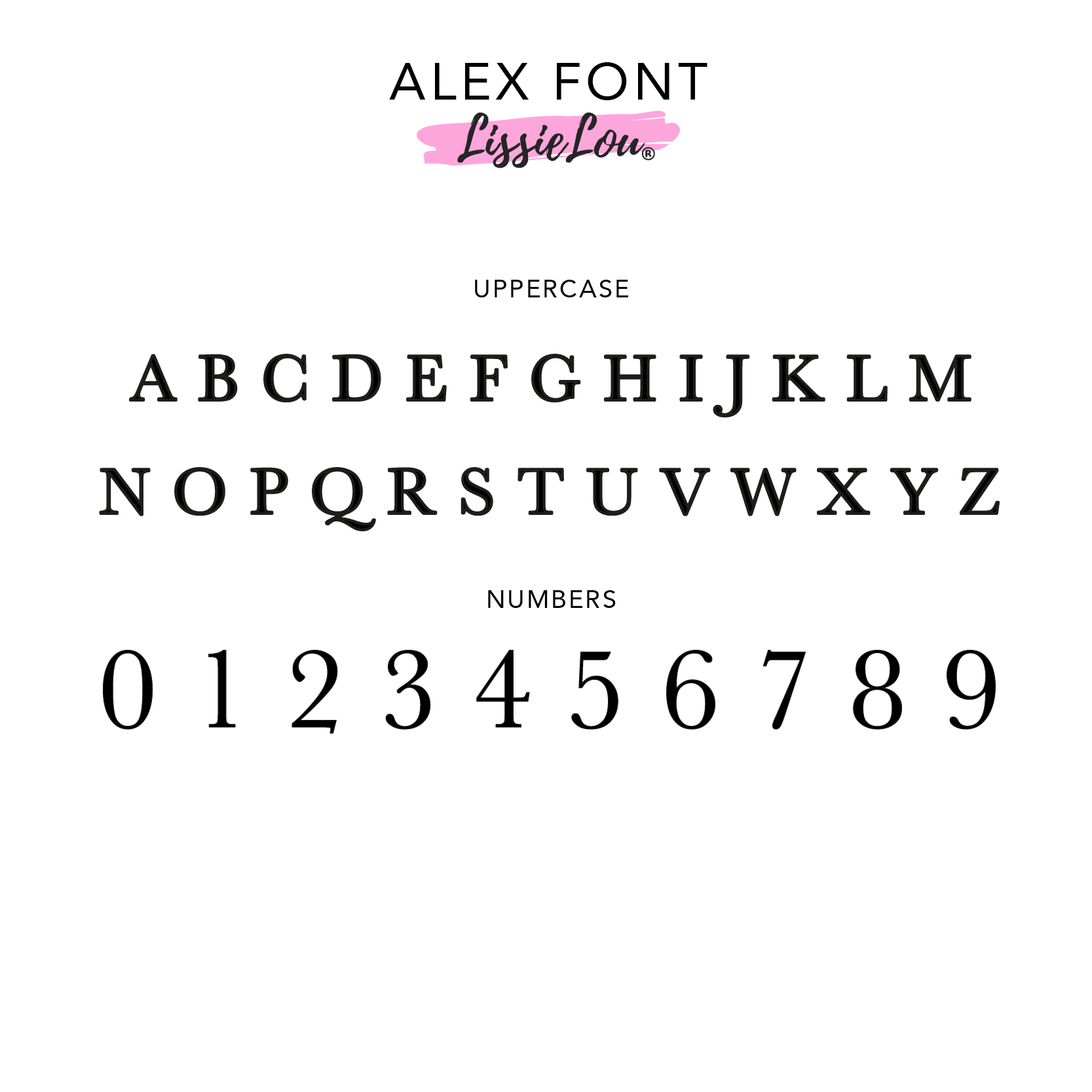 Alex Font Double Layer Custom Cake Topper or Cake Motif Premium 3mm Acrylic or Birch Wood