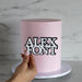 Alex Font Double Layer Custom Cake Topper or Cake Motif Premium 3mm Acrylic or Birch Wood