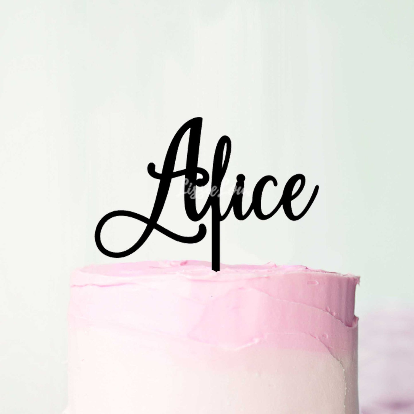 Custom Pretty Font cake Topper