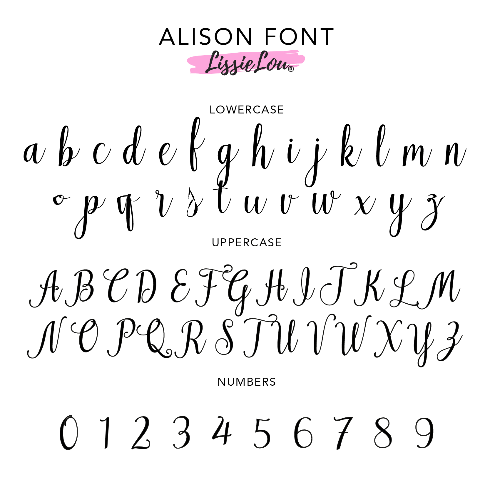 Alison Font Custom Cake Topper or Cake Motif Premium 3mm Acrylic or Birch Wood