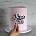 Alison Font Double Layer Custom Cake Topper or Cake Motif Premium 3mm Acrylic or Birch Wood