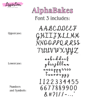 AlphaBakes Font 3 Stamp Tiles (Bar Not Included)