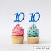 Number 10 Cupcake Toppers Pack of 12