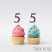 Number 5 Cupcake Toppers Pack of 12