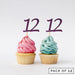 Number 12 Cupcake Toppers Pack of 12