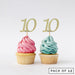 Number 10 Cupcake Toppers Pack of 12
