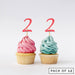 Number 2 Cupcake Toppers Pack of 12