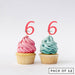 Number 6 Cupcake Toppers Pack of 12