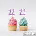 Number 11 Cupcake Toppers Pack of 12