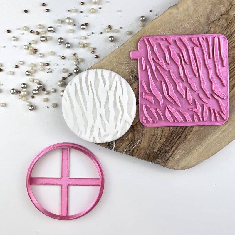 Zebra Animal Print Texture Tile Jungle Cookie Cutter and Stamp